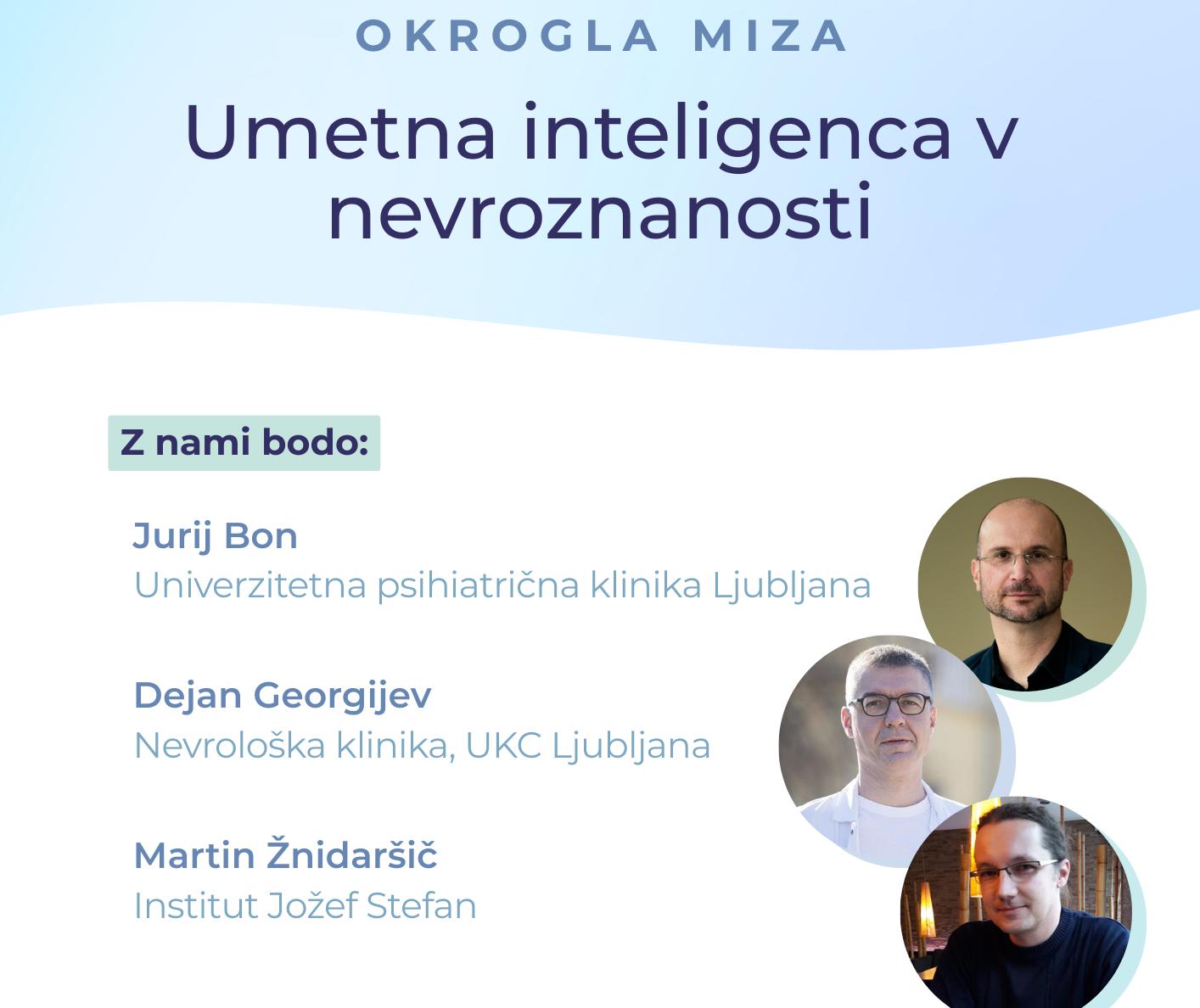 Vabilo na okroglo mizo: Umetna inteligenca v nevroznanosti